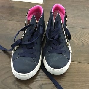 Skechers navy blue kids hi tops